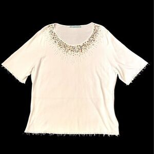 Alan Weiz Vintage Bead Embellished Blouse Top XL XXL?